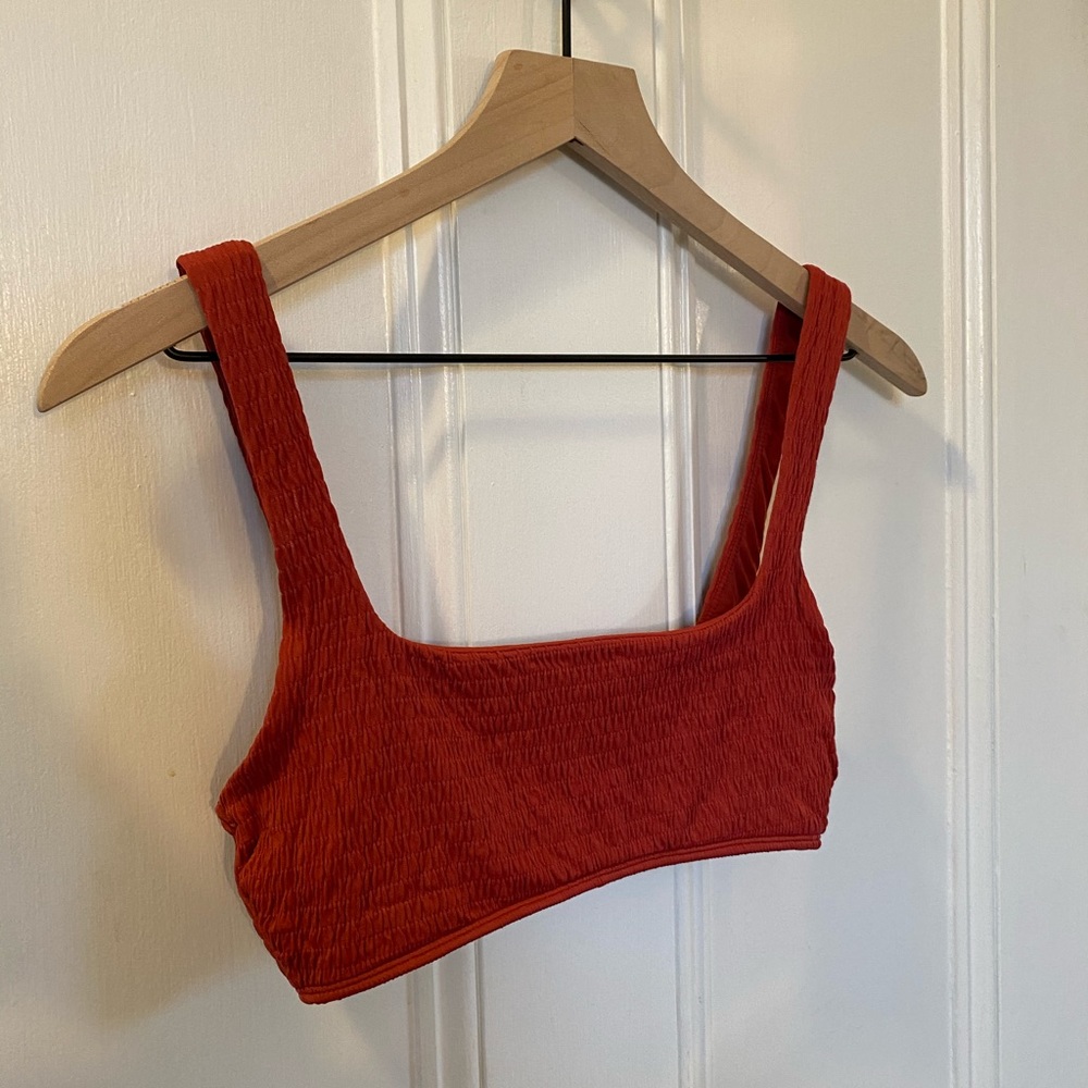 High cut burnt orange bikini set from Aerie